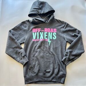 Girls Youth Large Off Road Vixens Fearless Racing Black Hoodie